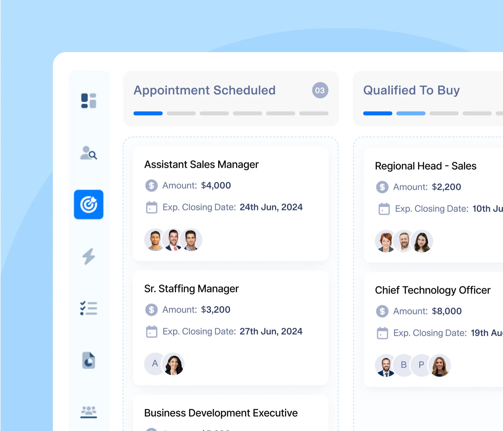 Recruiterflow deal and pipeline management view